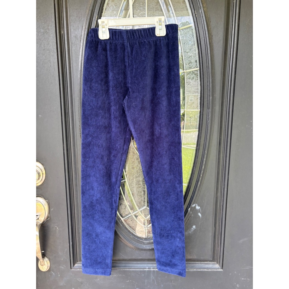 Hanna Andersson Girls Navy Blue Corduroy Leggings Size 10 140cm NWOT